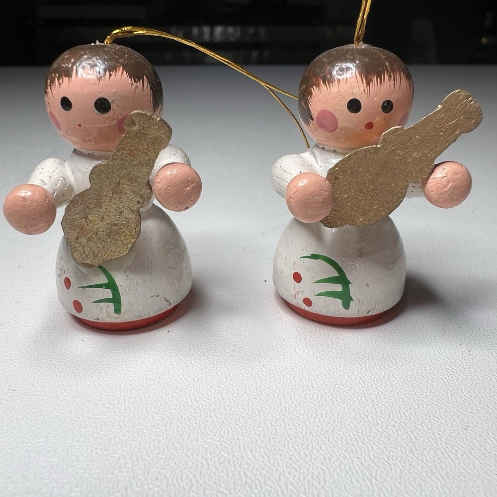 Vintage Wooden Angels Christmas Ornaments Without‎ Wings